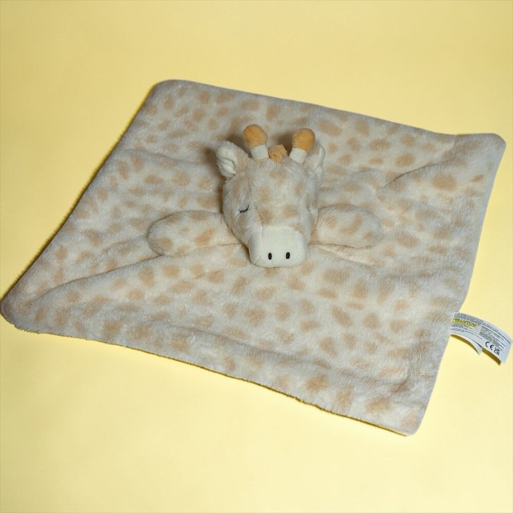 Kellytoy Unisex Baby Giraffe Lovey Rattle Toy Security Blanket Plush